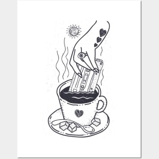 I Like My Coffee With Good Music Taste Posters and Art